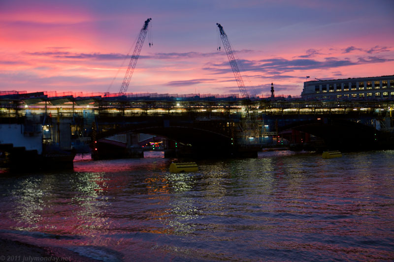 Cranes over Blackfriars Bridge